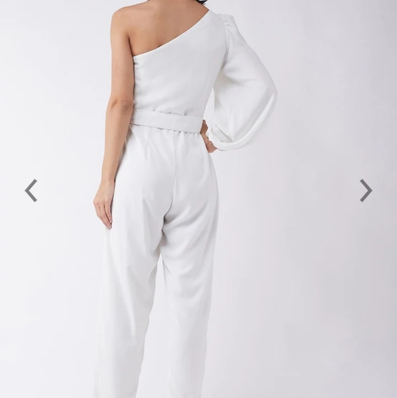 Magre white solid Jumpsuit - Picture 4 of 6